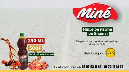 Huile de palme (Huile rouge) Miné 350 ML